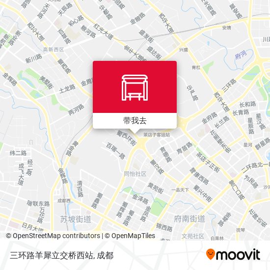 三环路羊犀立交桥西站地图