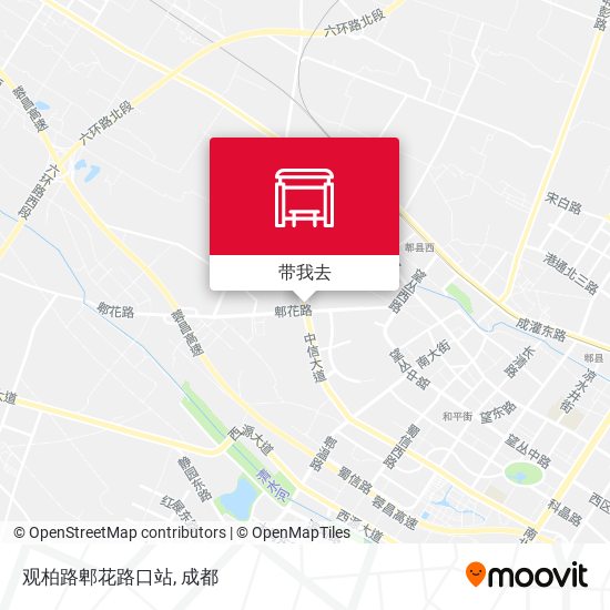 观柏路郫花路口站地图