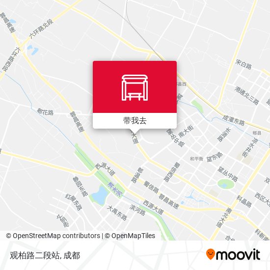 观柏路二段站地图