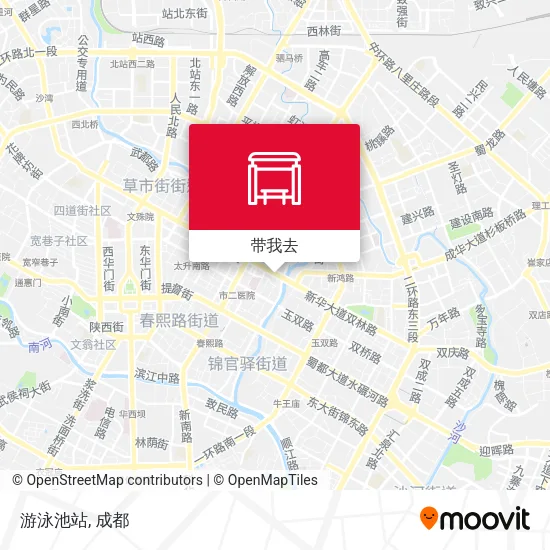 游泳池站地图
