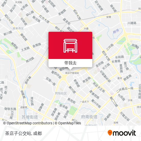 茶店子公交站地图