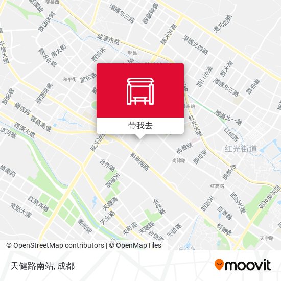 天健路南站地图