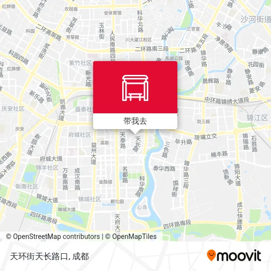 天环街天长路口地图