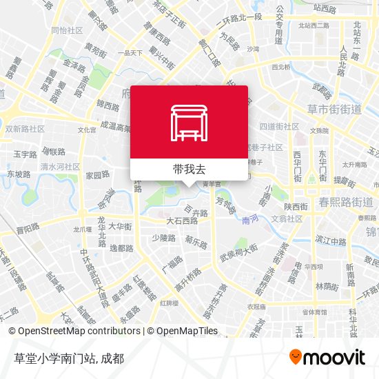 草堂小学南门站地图