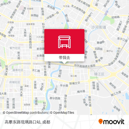 高攀东路琉璃路口站地图