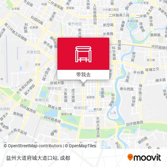 益州大道府城大道口站地图