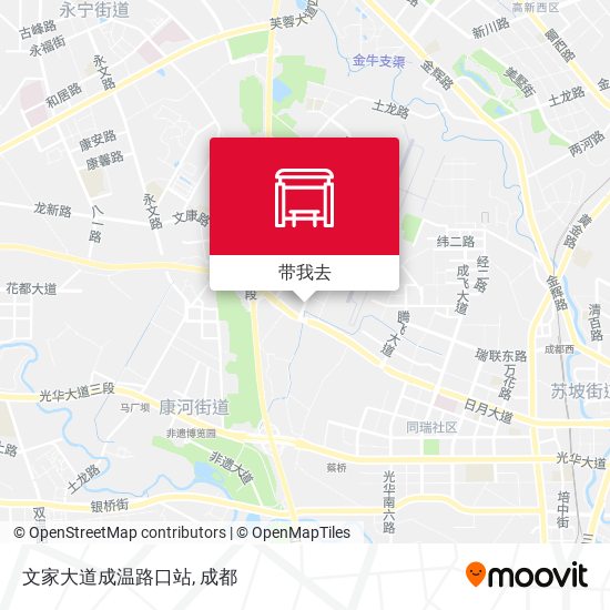 文家大道成温路口站地图