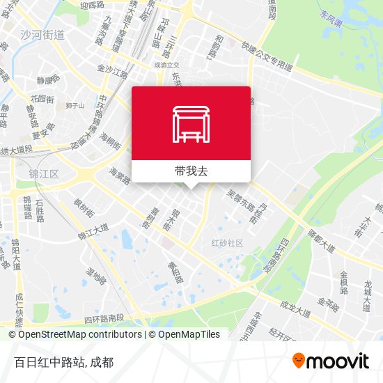 百日红中路站地图