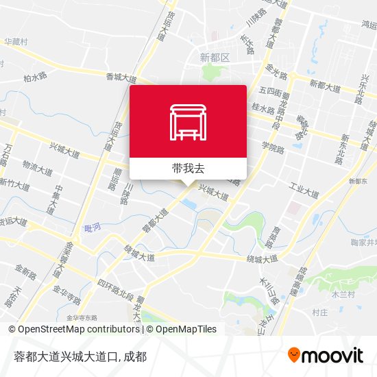 蓉都大道兴城大道口地图
