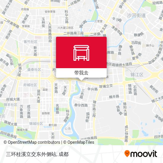 三环桂溪立交东外侧站地图