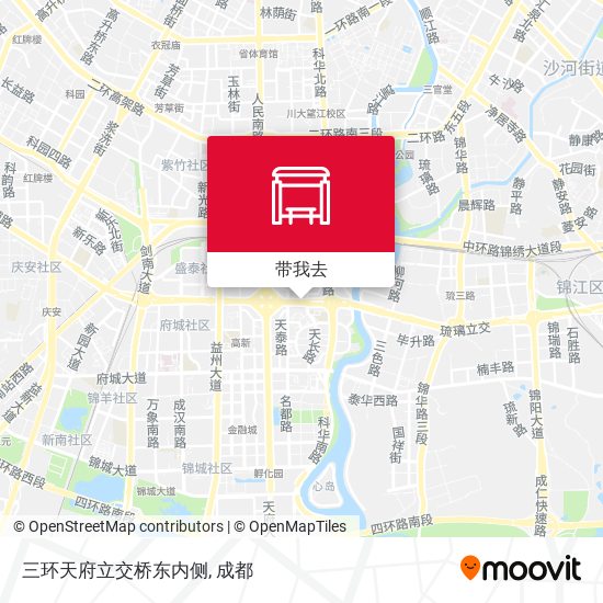三环天府立交桥东内侧地图