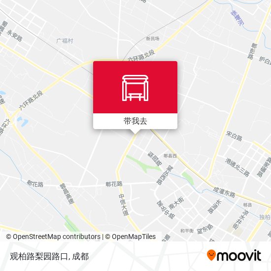 观柏路梨园路口地图