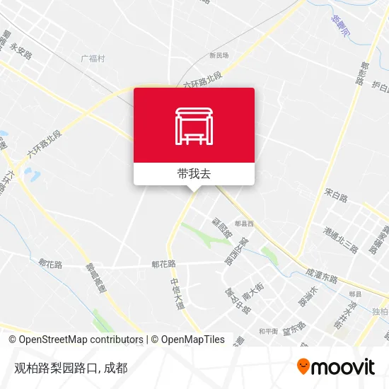 观柏路梨园路口地图