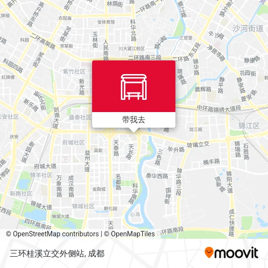 三环桂溪立交外侧站地图