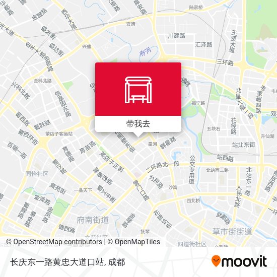 长庆东一路黄忠大道口站地图