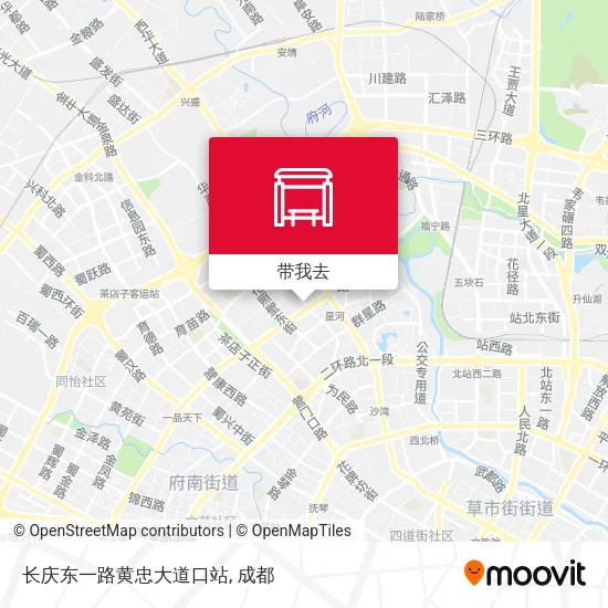 长庆东一路黄忠大道口站地图