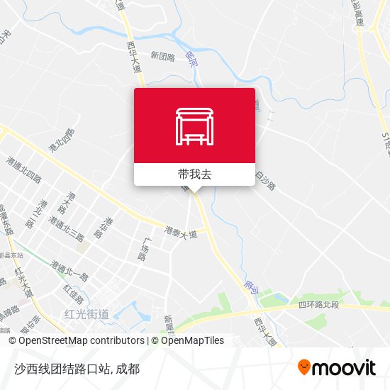 沙西线团结路口站地图