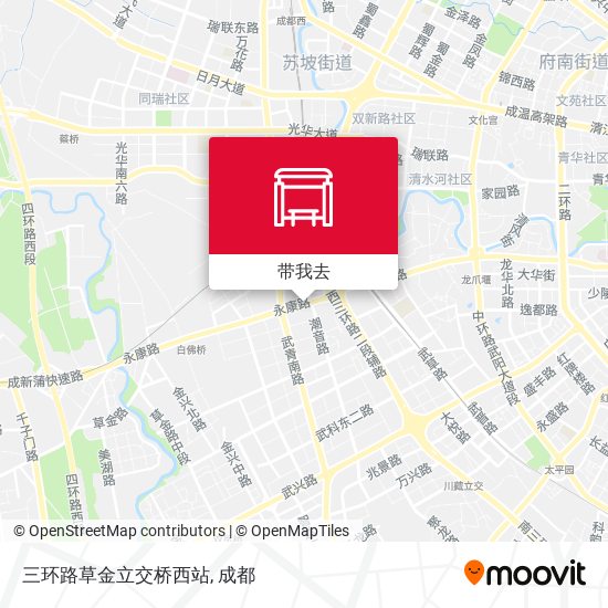 三环路草金立交桥西站地图