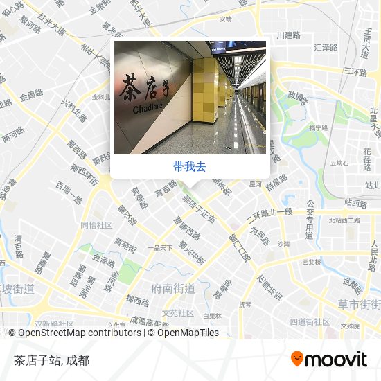 茶店子站地图