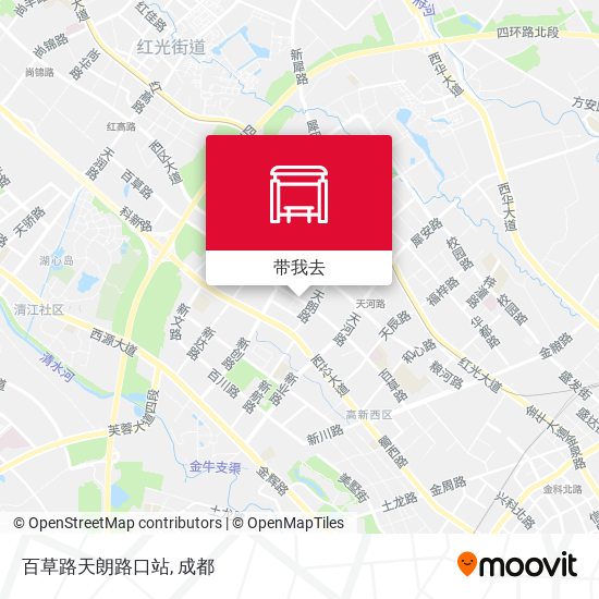 百草路天朗路口站地图