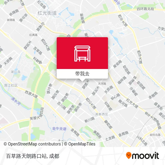 百草路天朗路口站地图