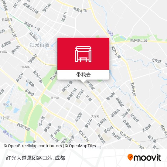 红光大道犀团路口站地图