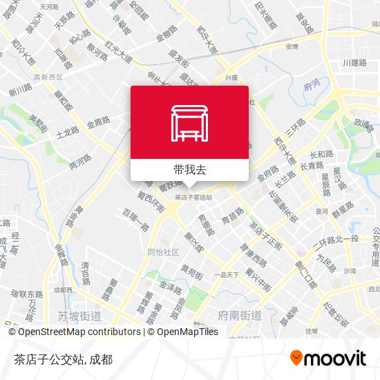 茶店子公交站地图