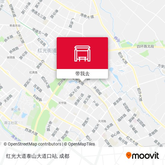 红光大道泰山大道口站地图