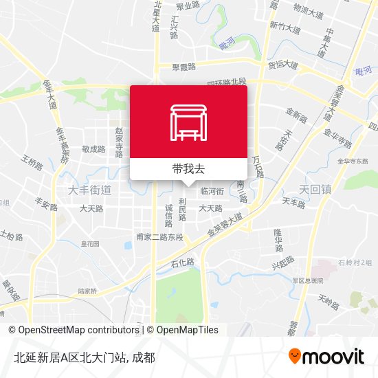 北延新居A区北大门站地图