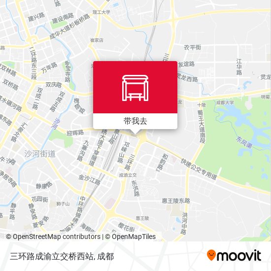 三环路成渝立交桥西站地图