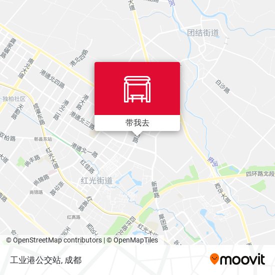 工业港公交站地图