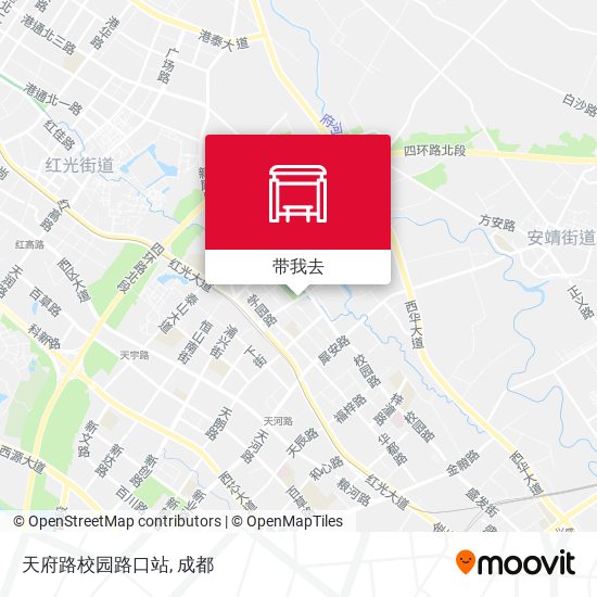 天府路校园路口站地图