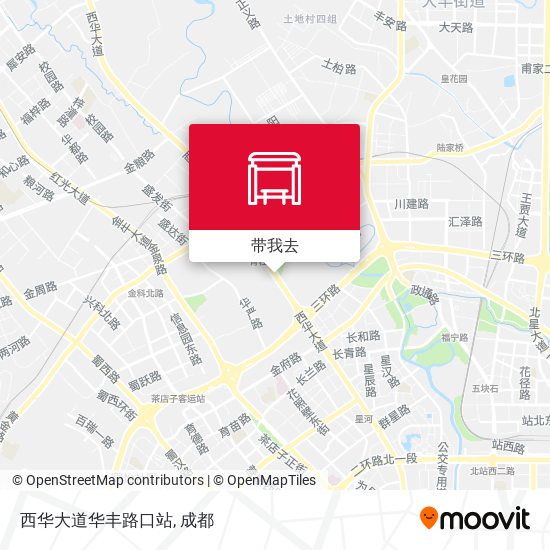 西华大道华丰路口站地图