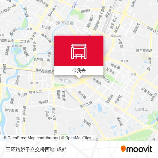 三环路娇子立交桥西站地图