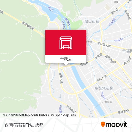 西蜀塔路路口站地图