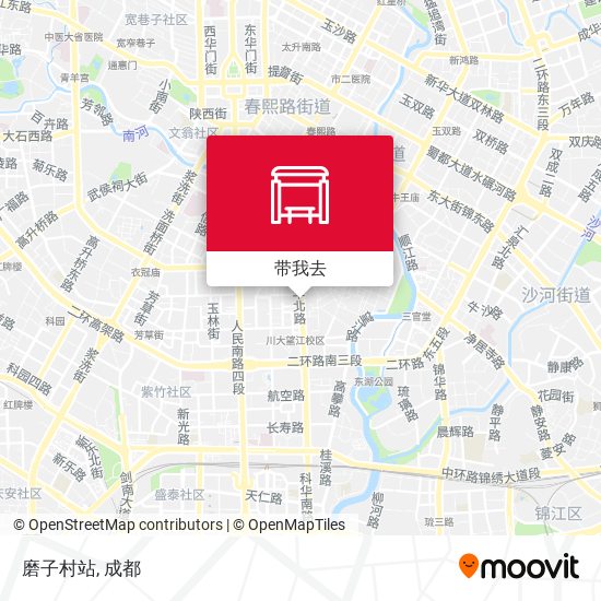 磨子村站地图