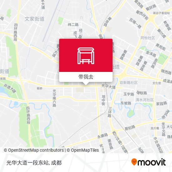 光华大道一段东站地图