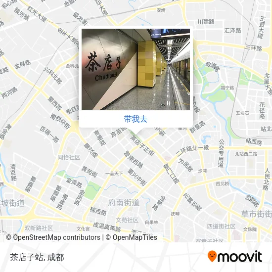 茶店子站地图