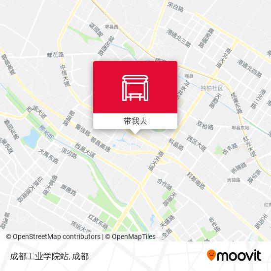 成都工业学院站地图