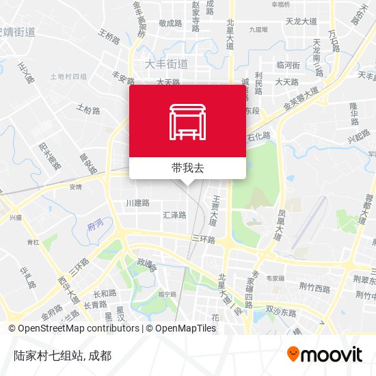 陆家村七组站地图