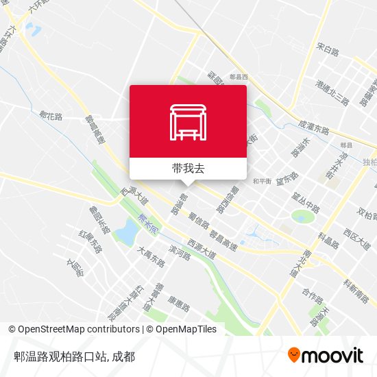 郫温路观柏路口站地图