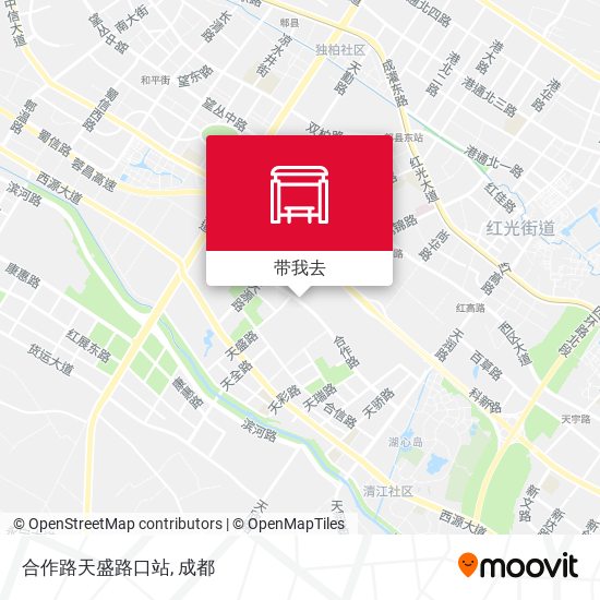 合作路天盛路口站地图