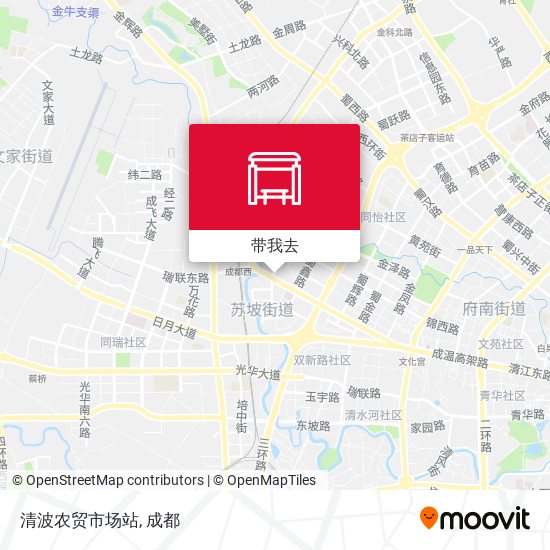 清波农贸市场站地图