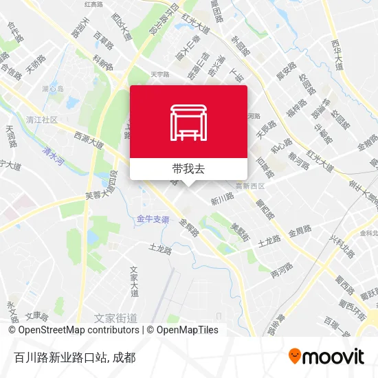 百川路新业路口站地图