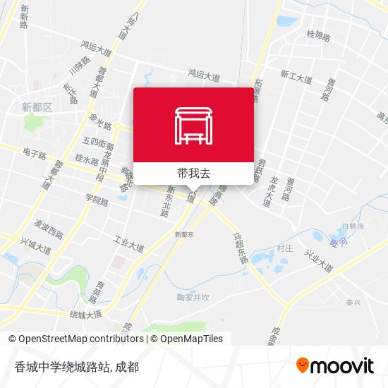 香城中学绕城路站地图