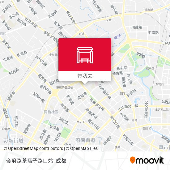 金府路茶店子路口站地图