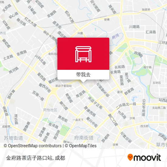 金府路茶店子路口站地图