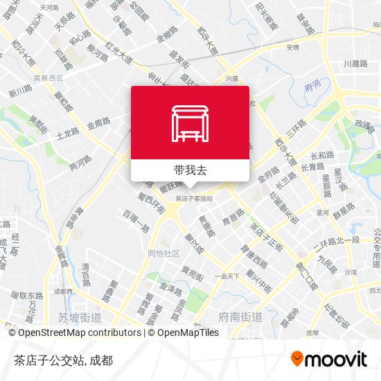 茶店子公交站地图