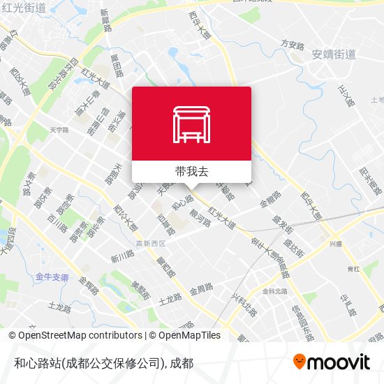 和心路站(成都公交保修公司)地图
