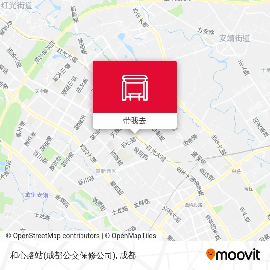 和心路站(成都公交保修公司)地图